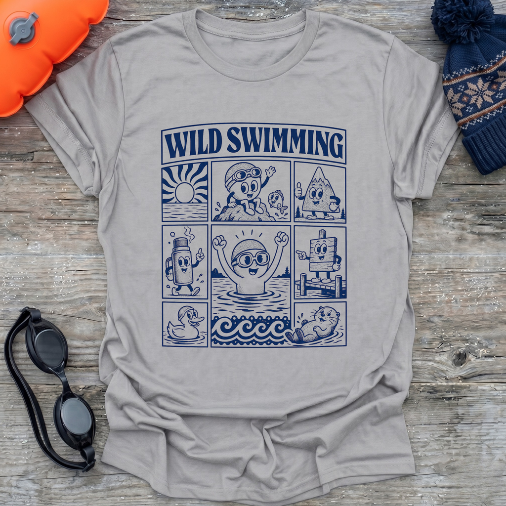 Swim Hat Cartoon T-Shirt