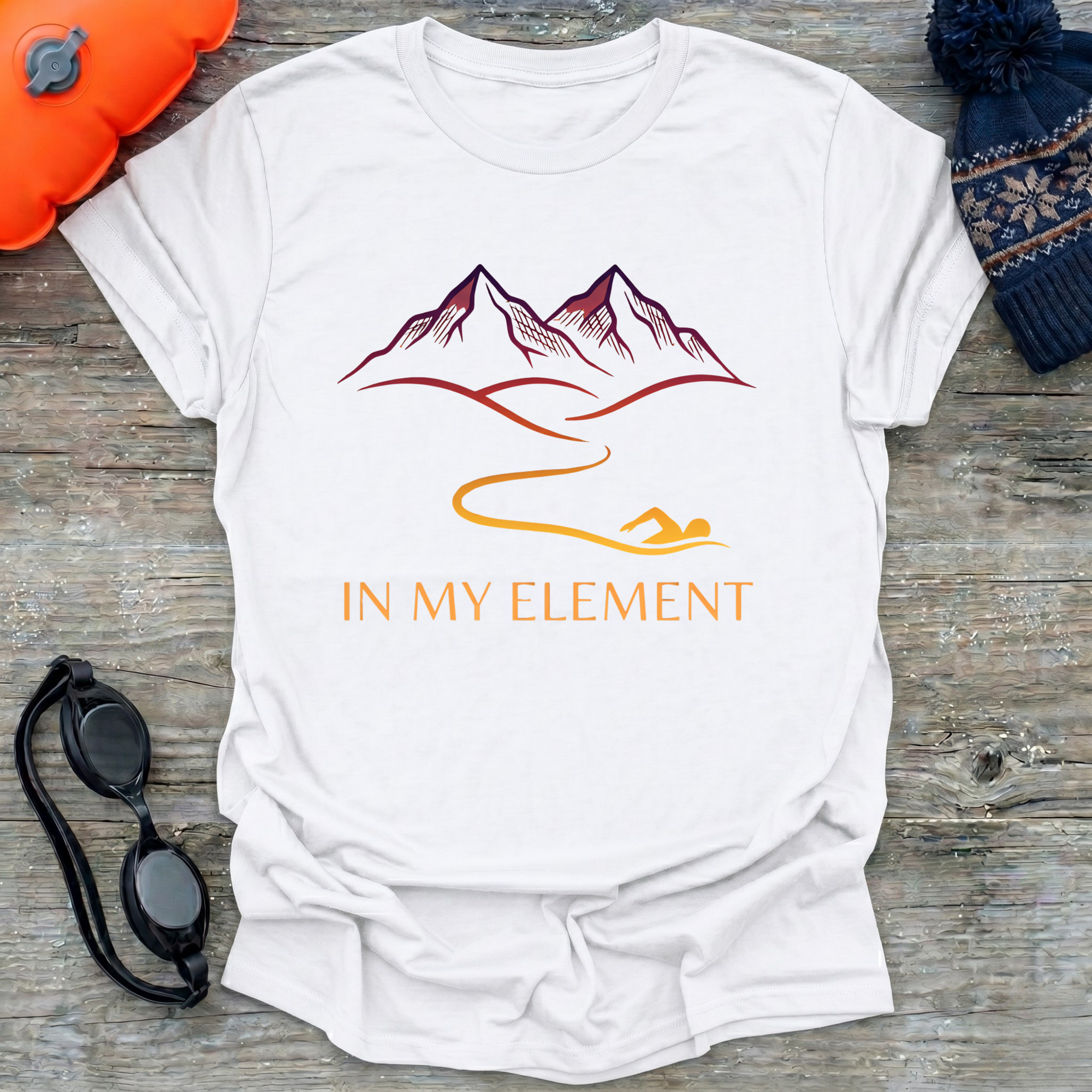 Elements Sunset Swim LinesT-Shirt