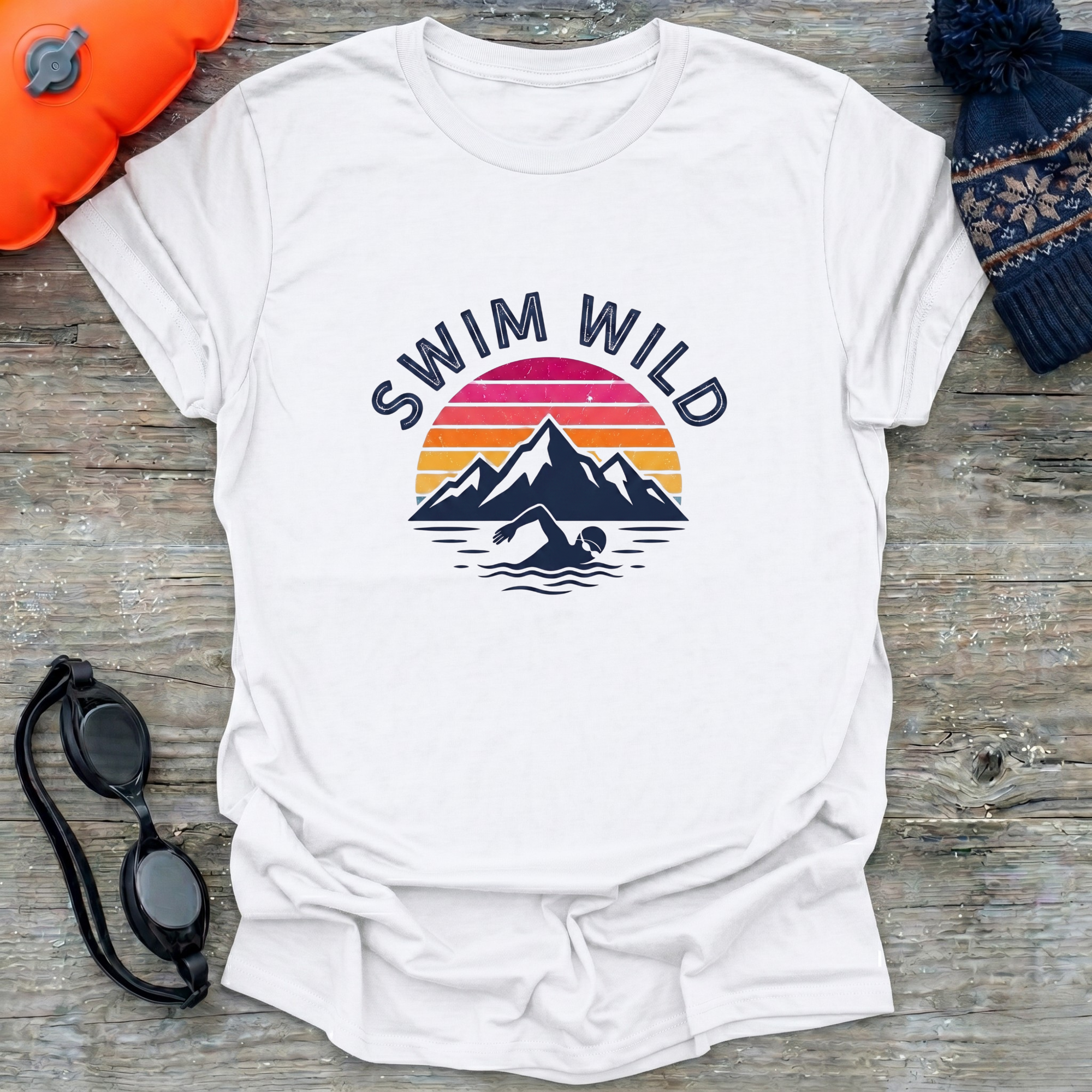Mountain Sunset Swimmer T-Shirt