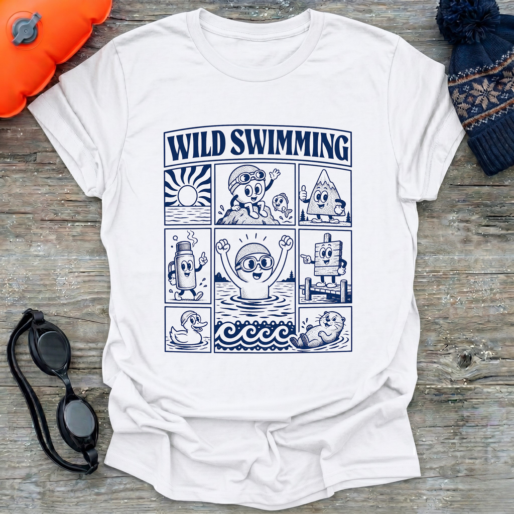 Swim Hat Cartoon T-Shirt