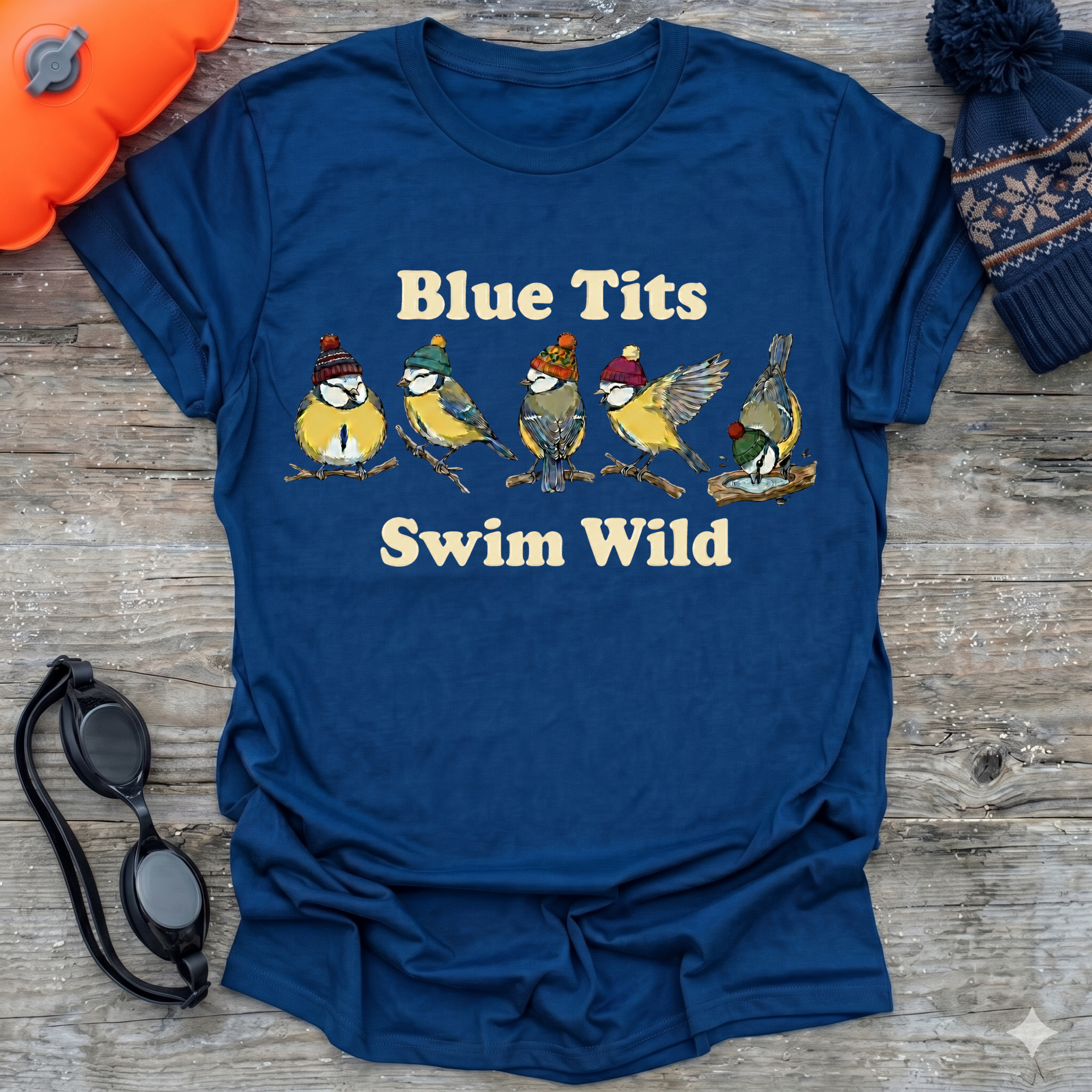 Blue Tits Swim Wild T-Shirt