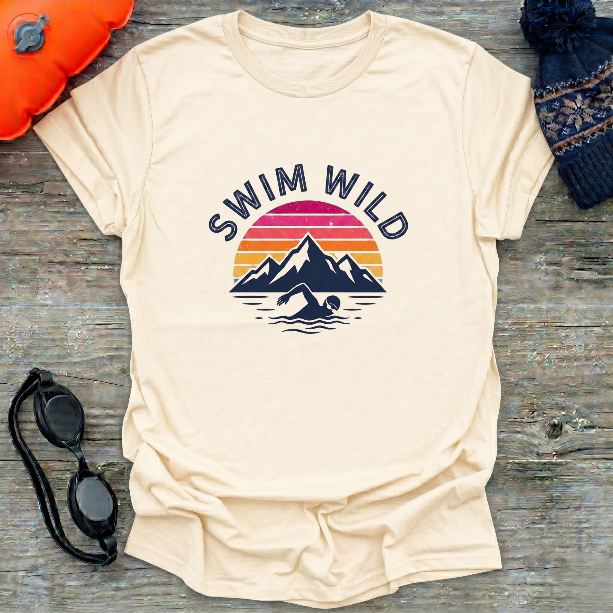Mountain Sunset Swimmer T-Shirt