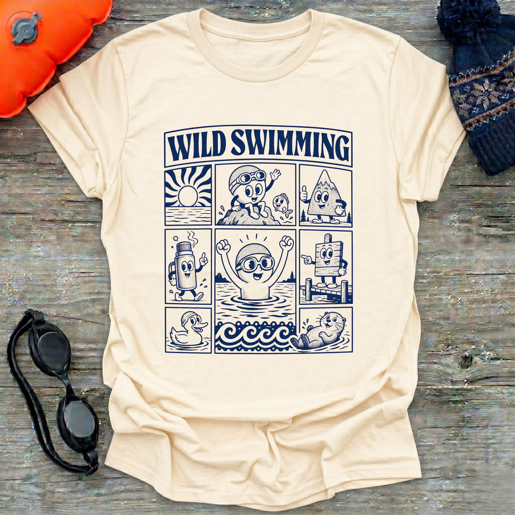Swim Hat Cartoon T-Shirt