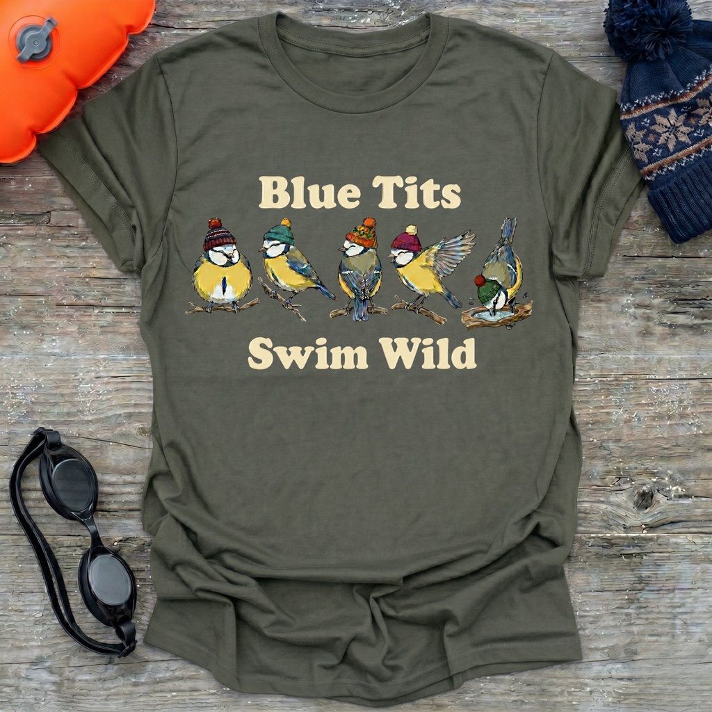 Blue Tits Swim Wild T-Shirt