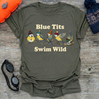 Blue Tits Swim Wild T-Shirt