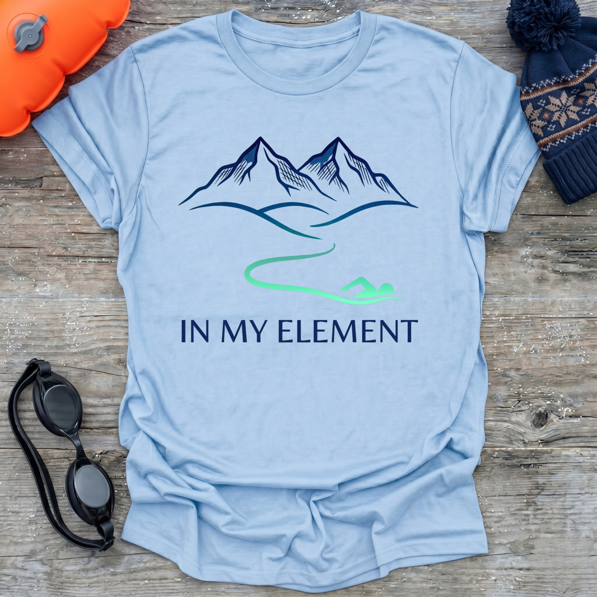 Element Green Swim Lines T-Shirt