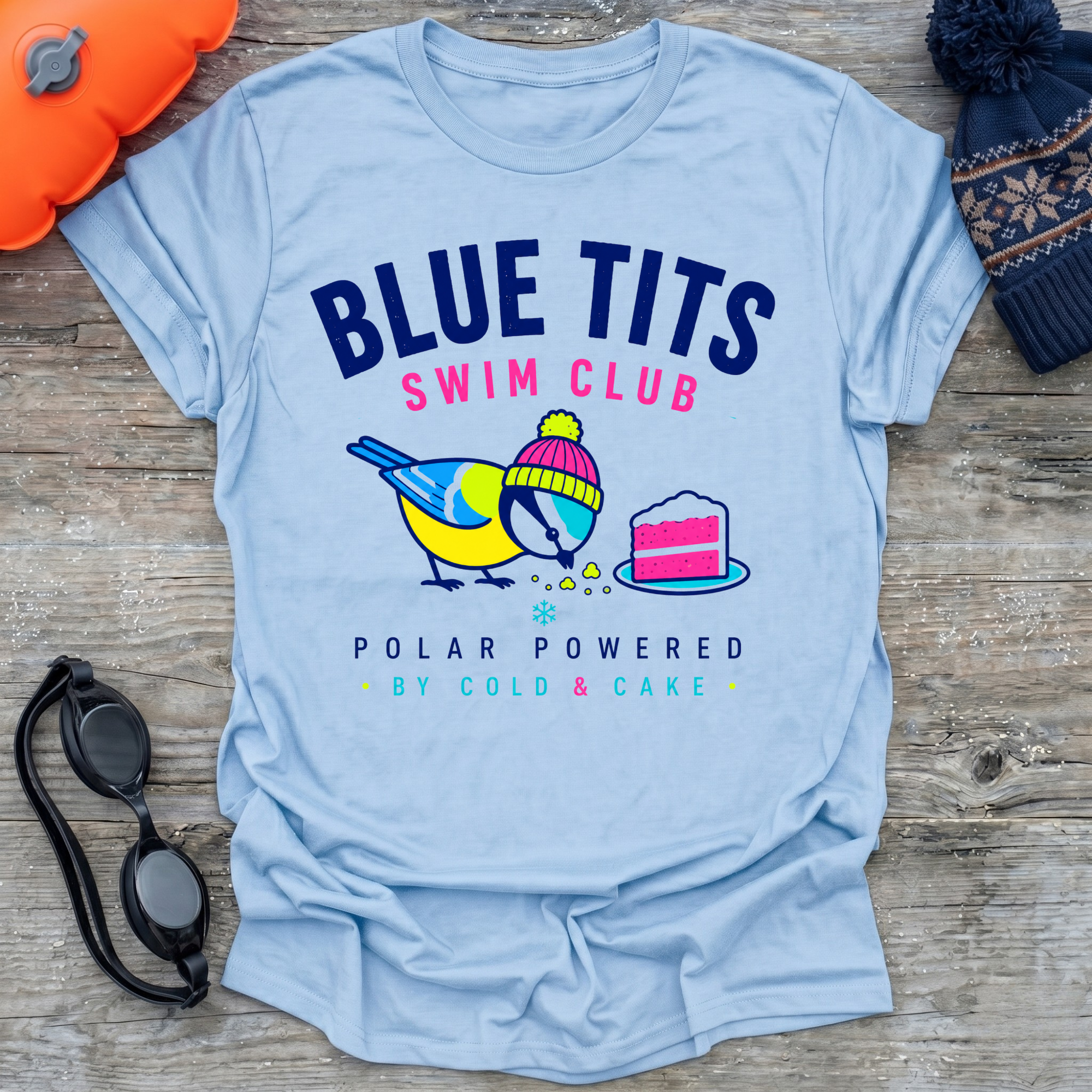 Blue Tits Cake T-Shirt