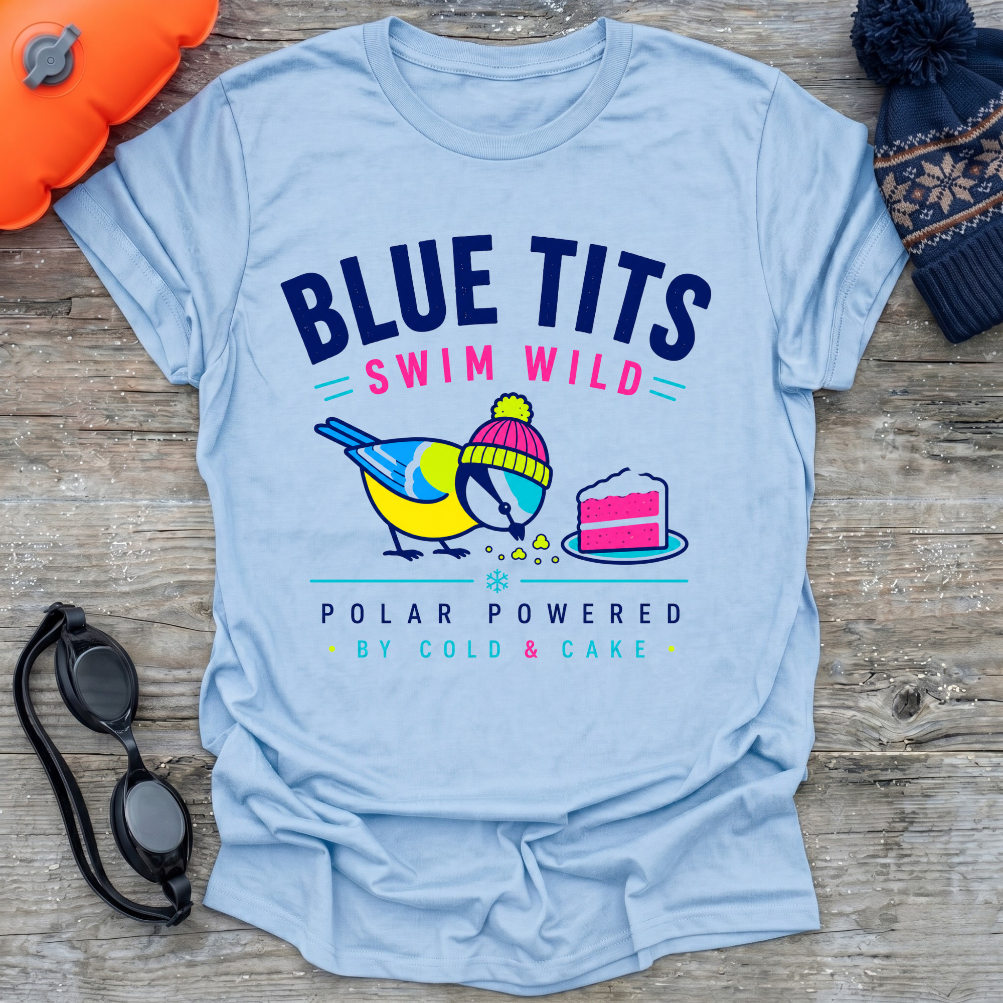 Blue Tits Cake T-Shirt