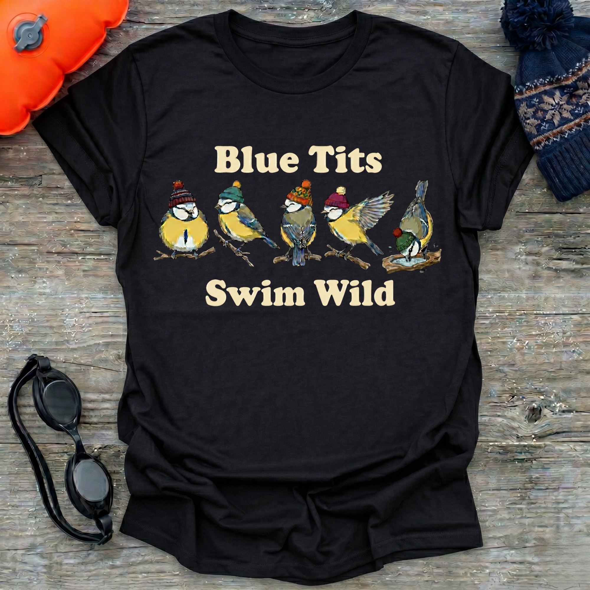 Blue Tits Swim Wild T-Shirt