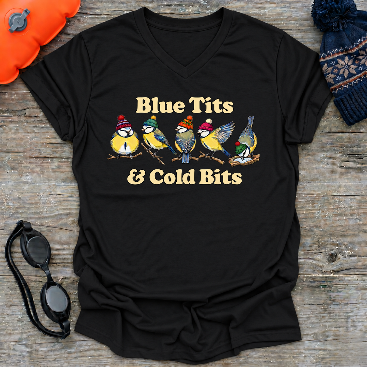 Blue Tits V Neck