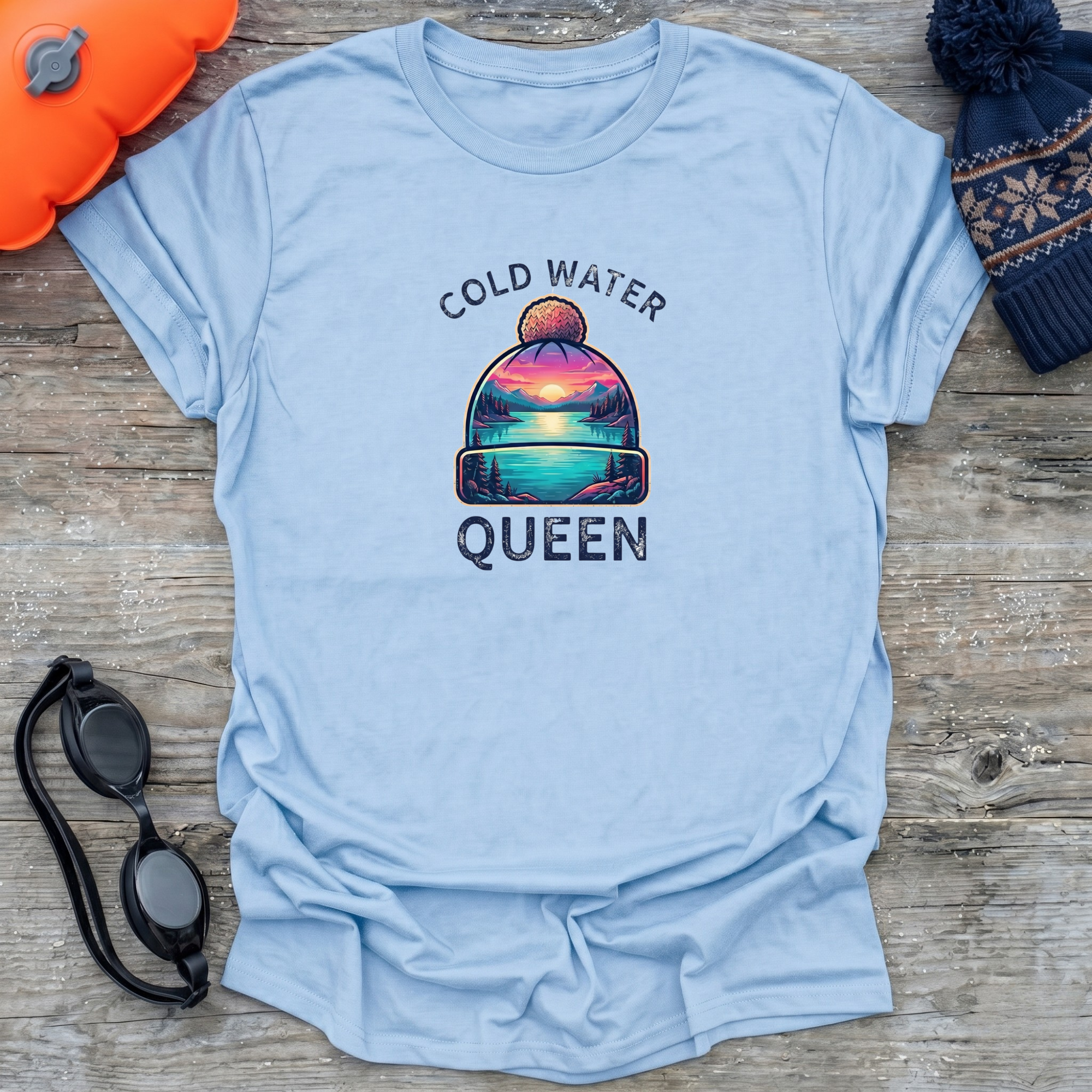 Multi Colour Queen Bobble Hat T-Shirt