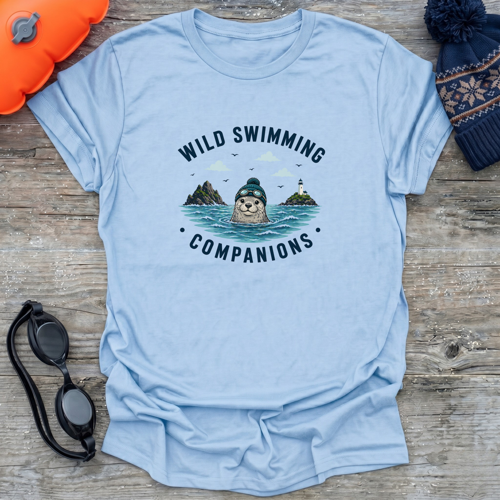 Seal In Beanie Cartoon T-Shirt