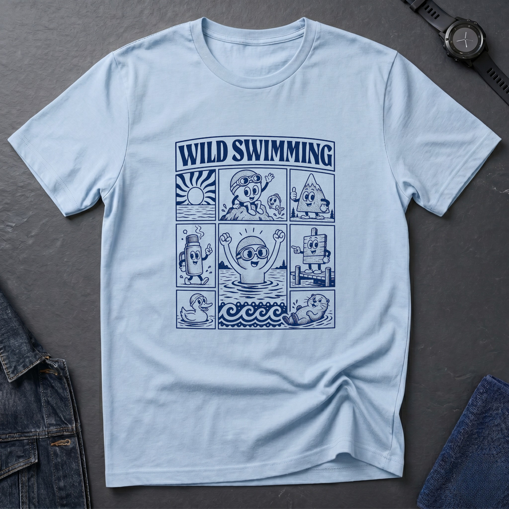 Swim Hat Cartoon T-Shirt