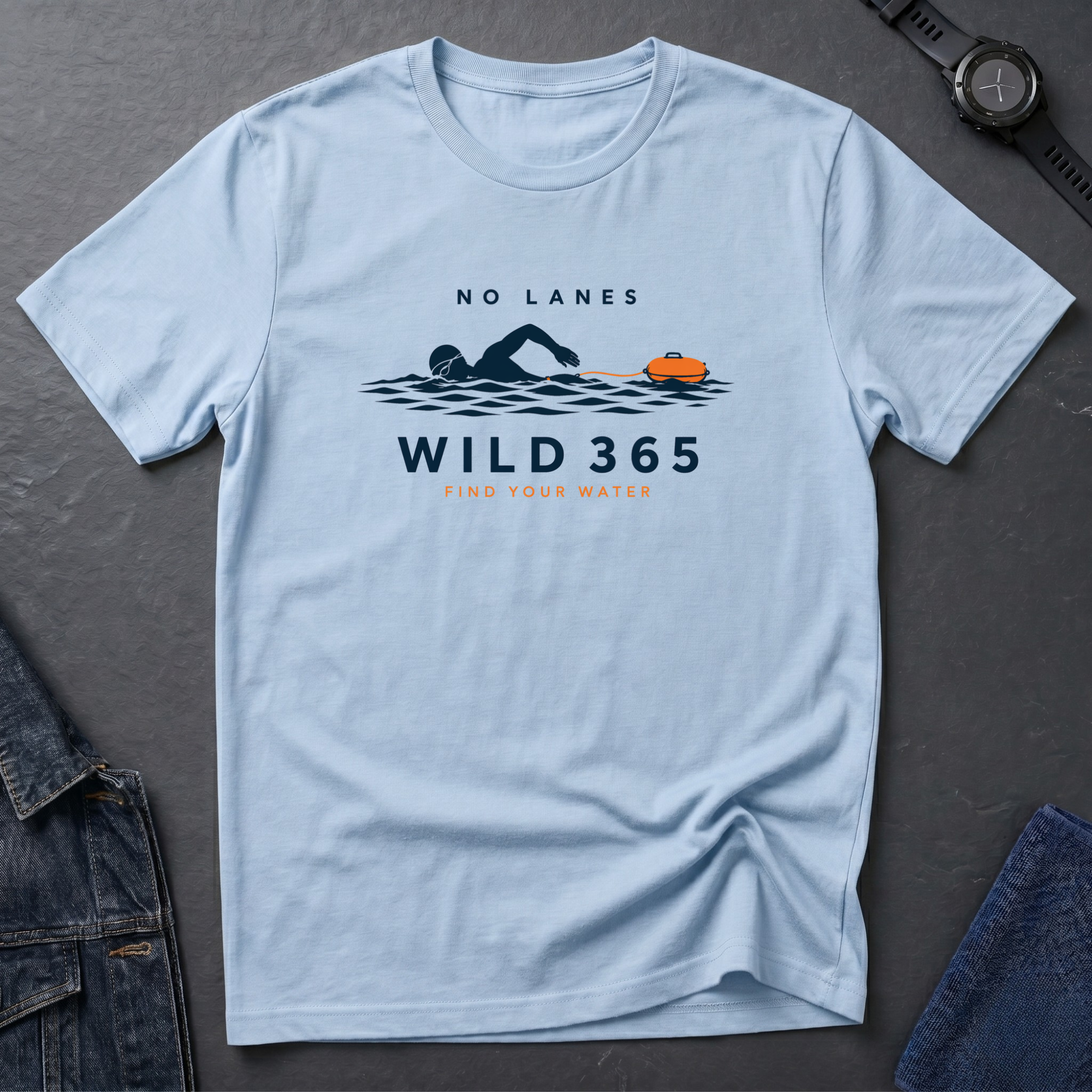 No Lanes Silhouette Swimmer T-Shirt