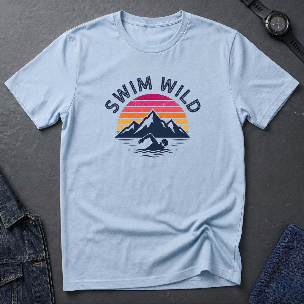 Mountain Sunset Swimmer T-Shirt