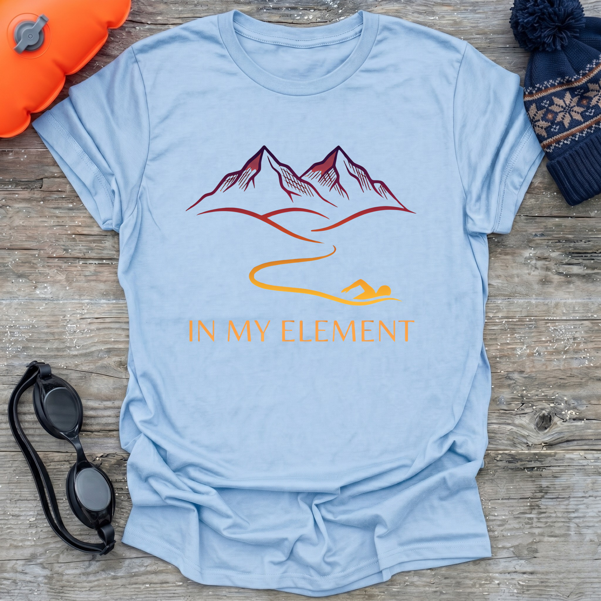 Elements Sunset Swim LinesT-Shirt