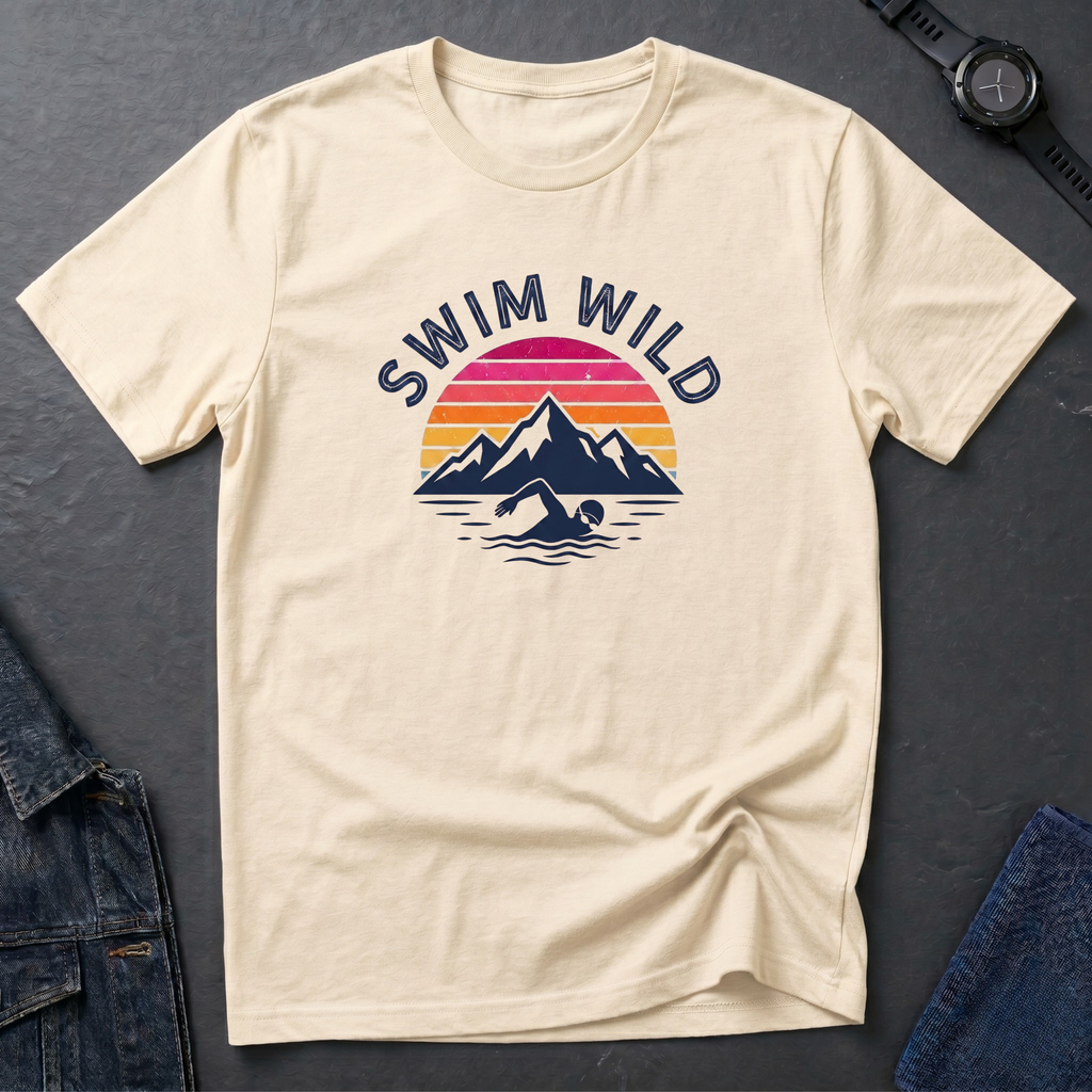 Mountain Sunset Swimmer T-Shirt