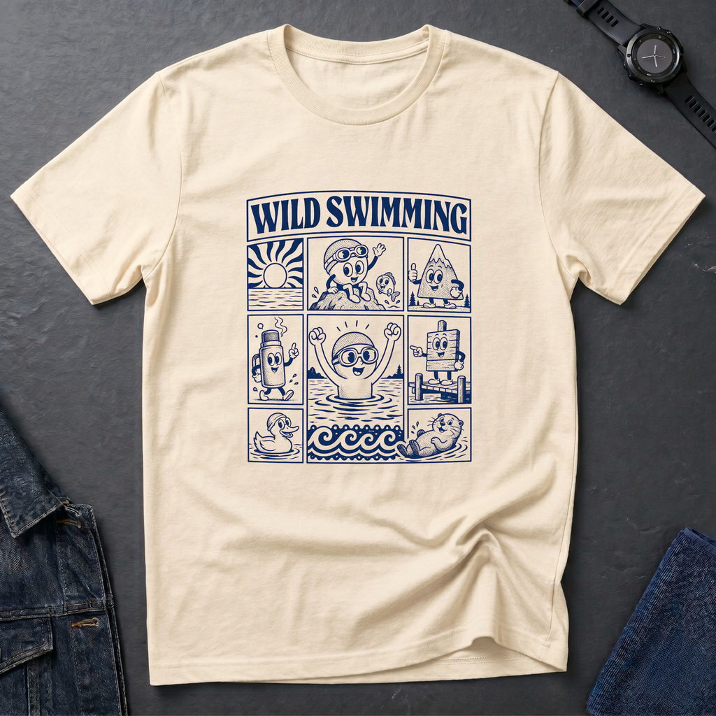 Swim Hat Cartoon T-Shirt