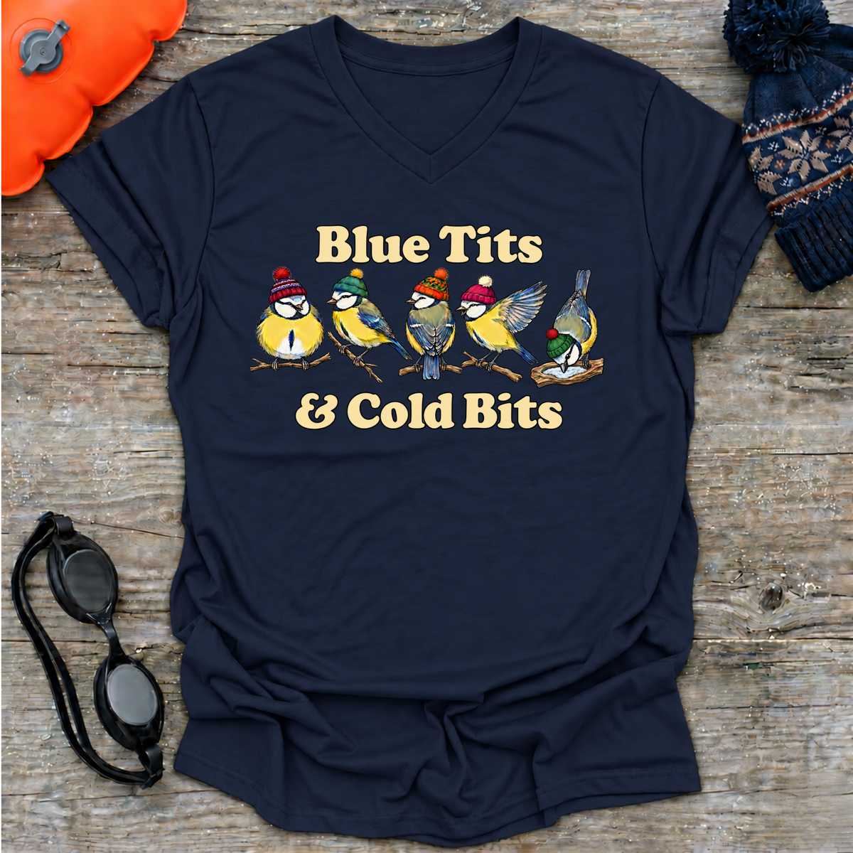 Blue Tits V Neck