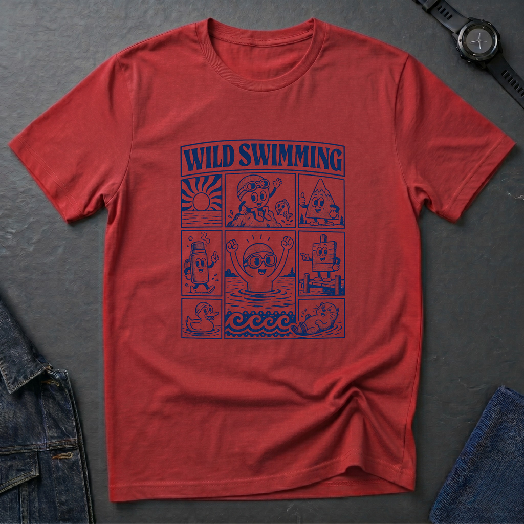 Swim Hat Cartoon T-Shirt