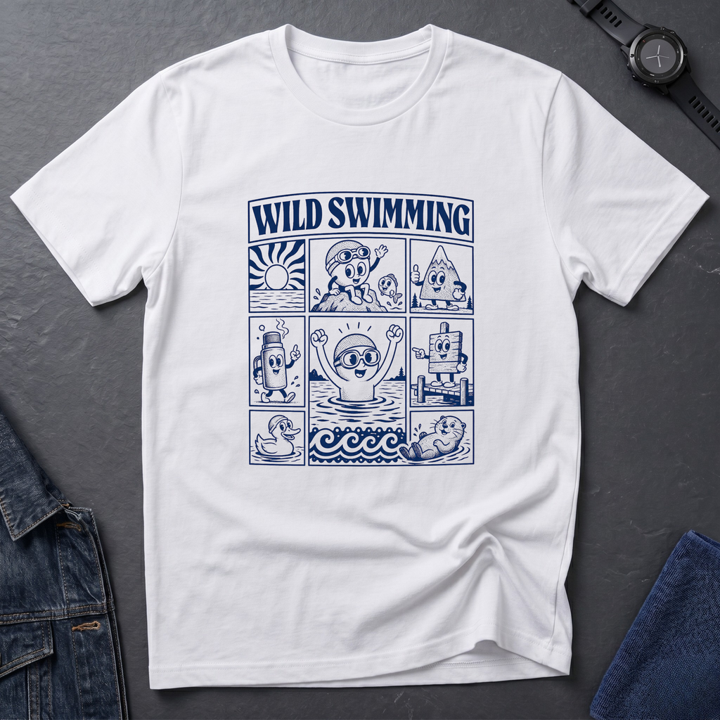 Swim Hat Cartoon T-Shirt