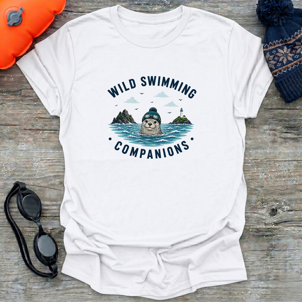 Seal In Beanie Cartoon T-Shirt