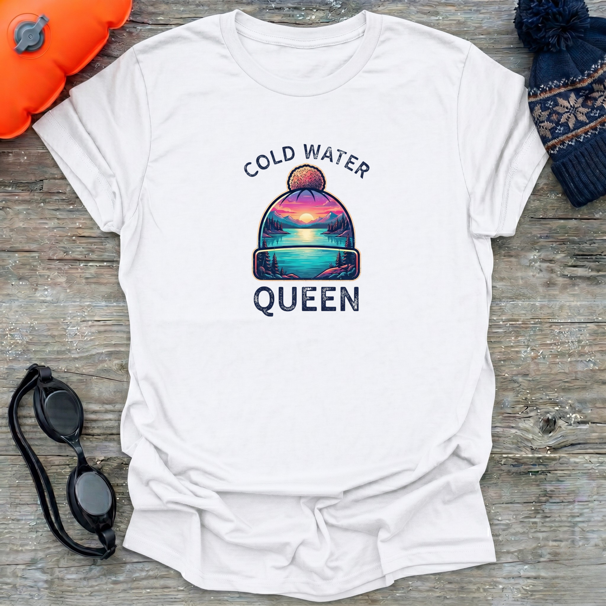 Multi Colour Queen Bobble Hat T-Shirt
