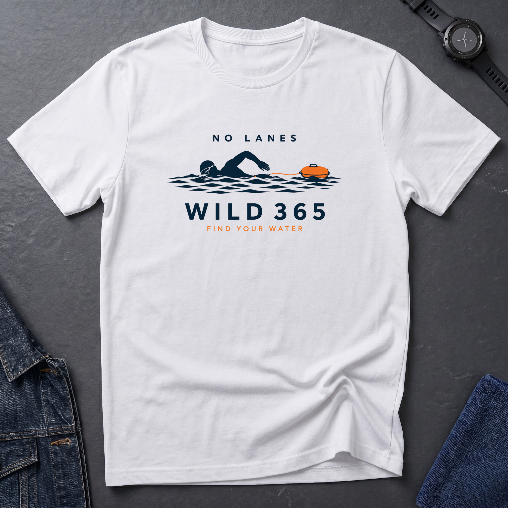 No Lanes Silhouette Swimmer T-Shirt