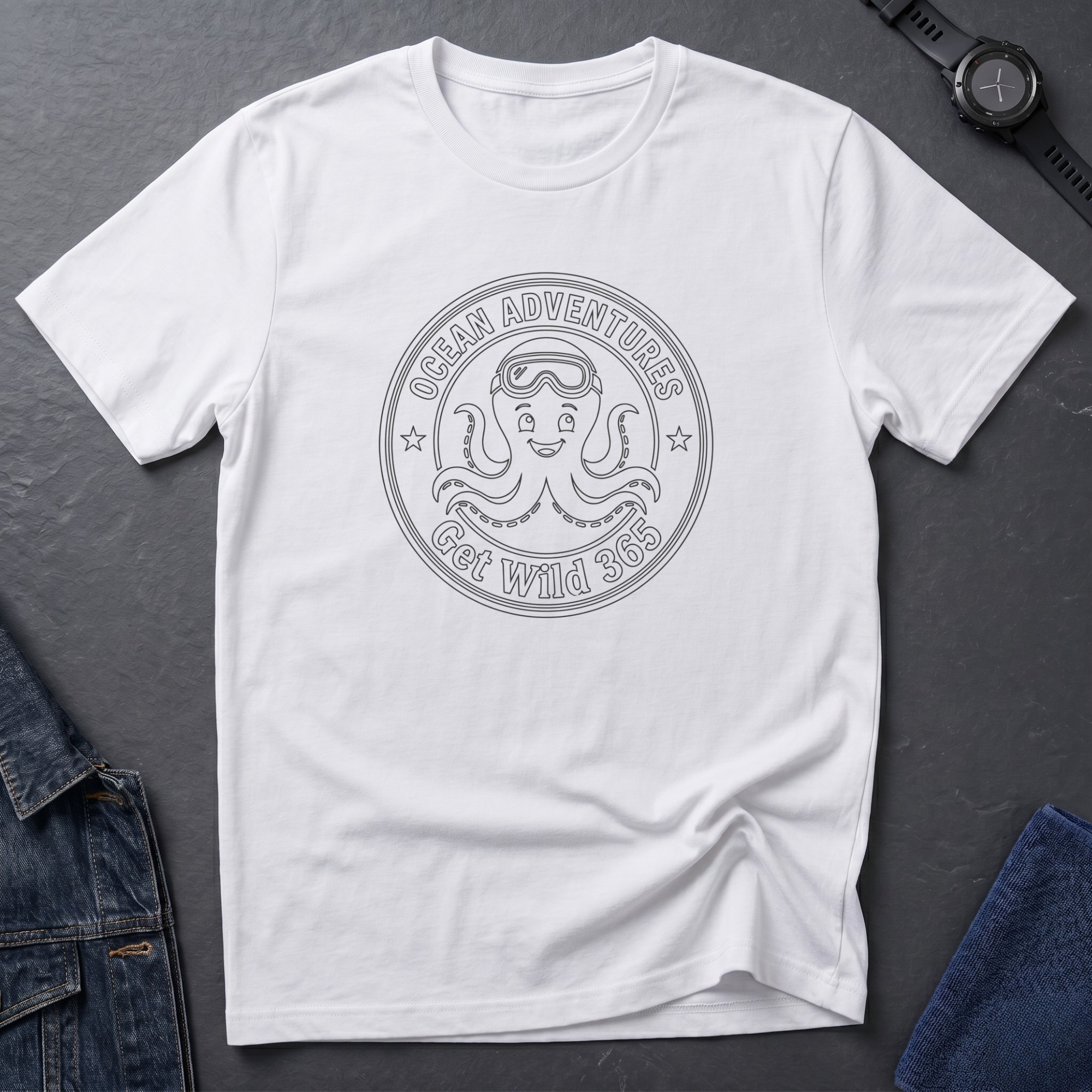 Octopus Badge T Shirt